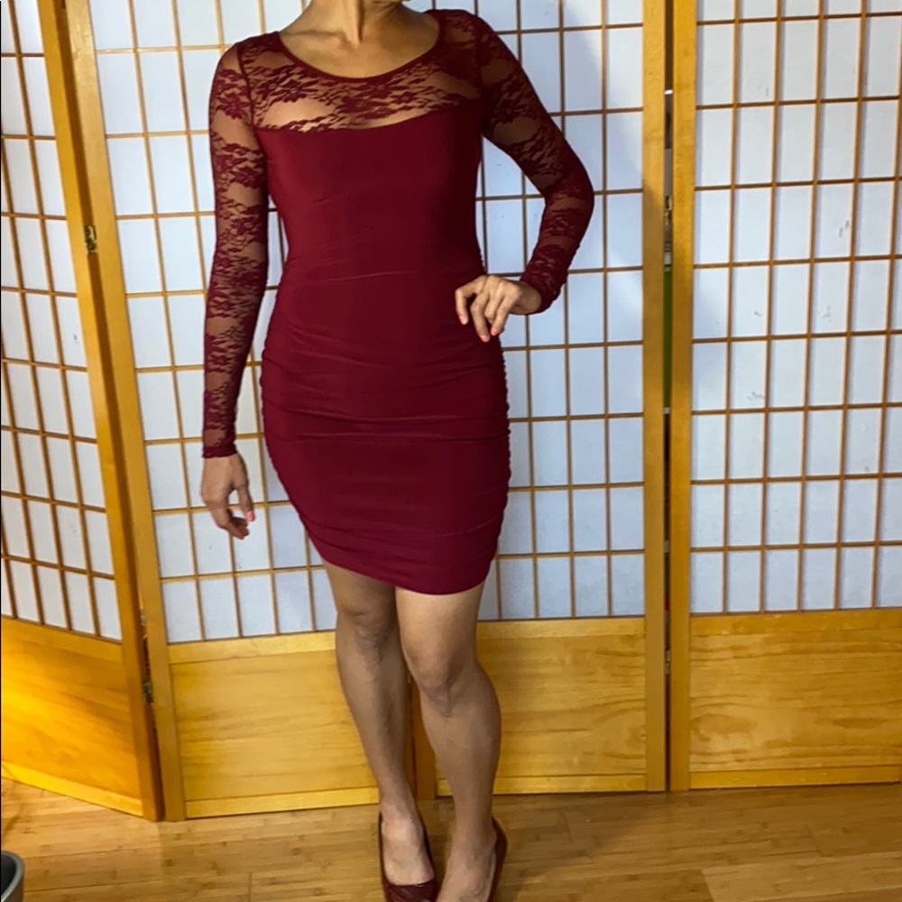 Mini long sleeve dress